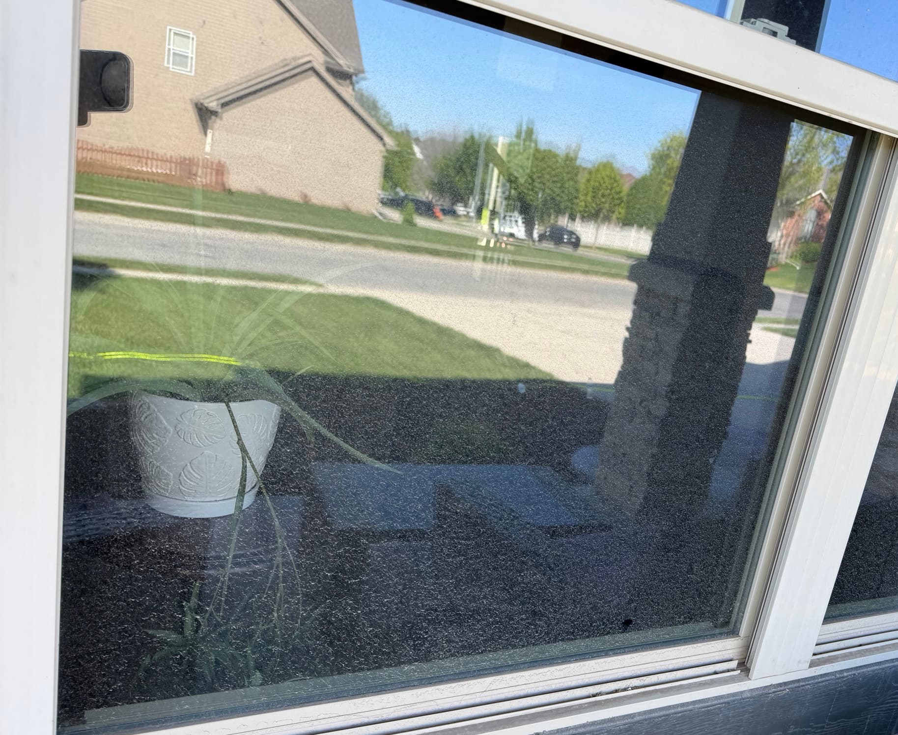 Before — dirty windows
